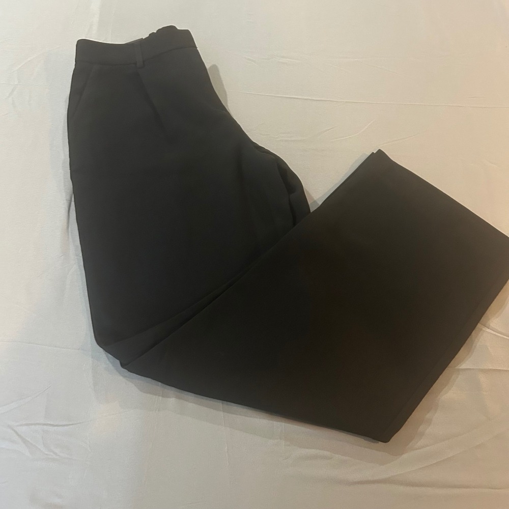 DKNY‎ Black Wide Leg Dress Pants Elastic Waist Women's Size 4